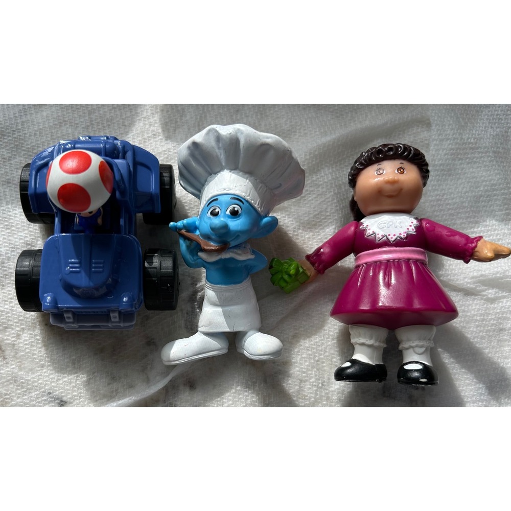 Cabbage Patch Smurf Mario Kart Toys‎ Figures  Lot Collectible Play Set McDonalds